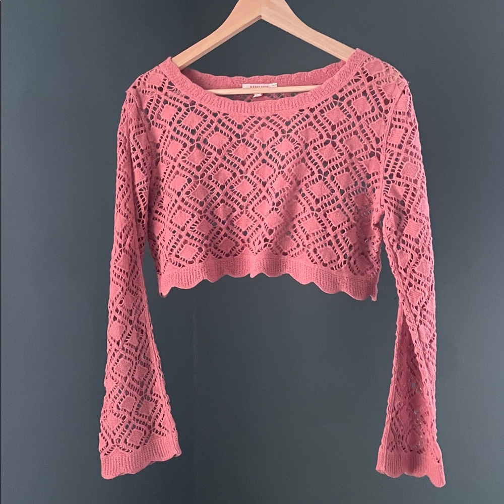 Rebellion Rose Knit Crop Top